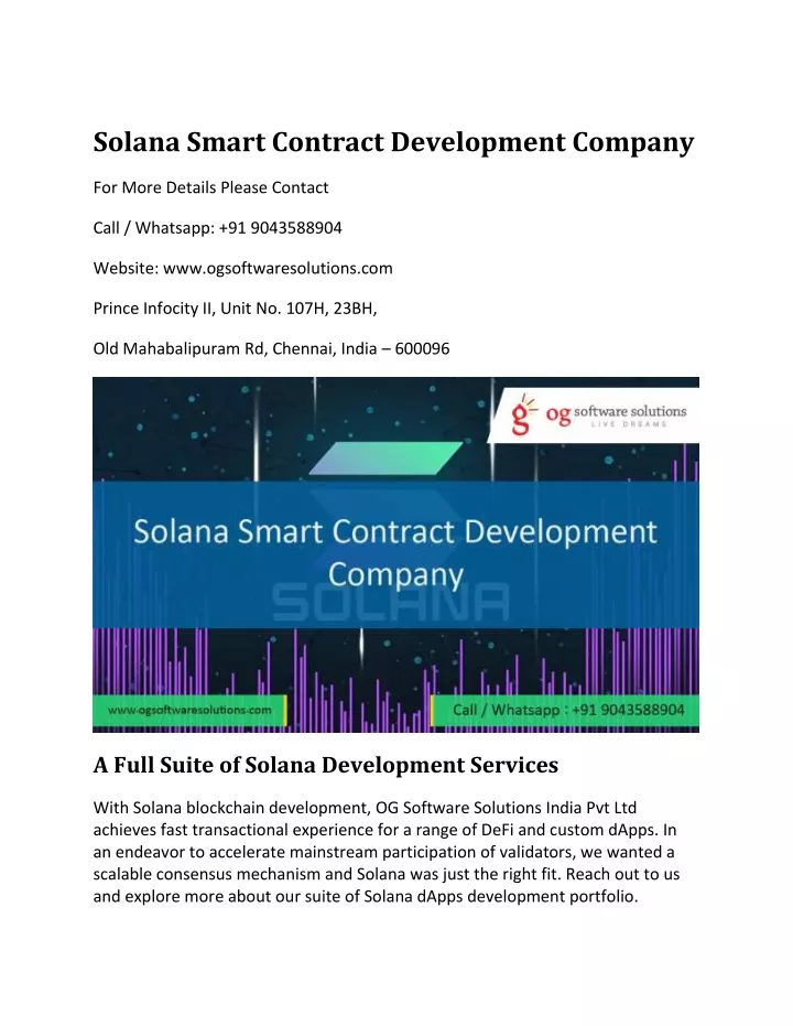 solana smart contract development company