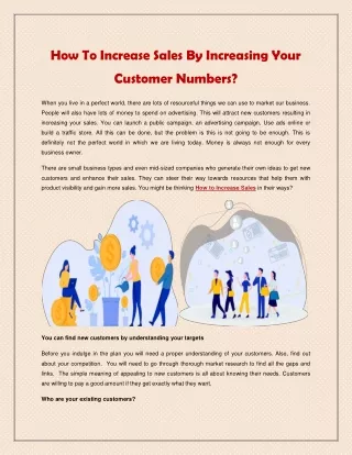 How To Increase Sales By Increasing Your Customer Numbers