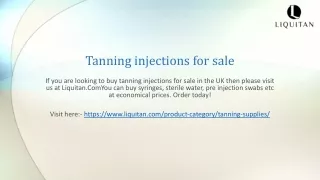 tanning injections for sale