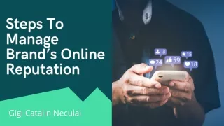 Steps To Manage  Brand’s Online Reputation