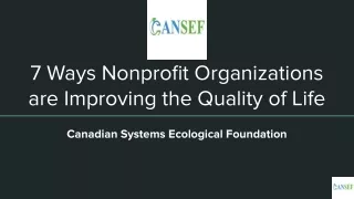7 Ways Nonprofit Organizations are Improving the Quality of Life
