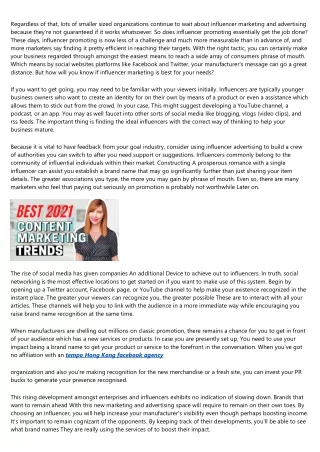 Influencer Marketing and advertising Trends for another Ten years