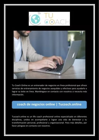 coach de negocios online | Tucoach.online