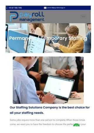 Temporary /Permanent Staffing Solutions Company