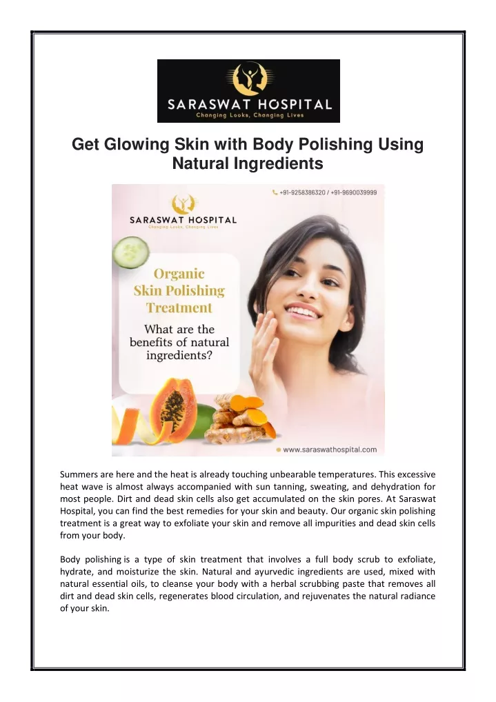 get glowing skin with body polishing using