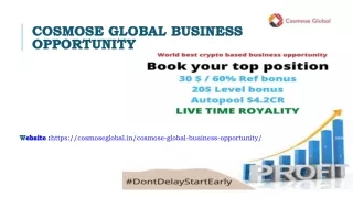 Cosmose Global Business Opportunity-70112 74999