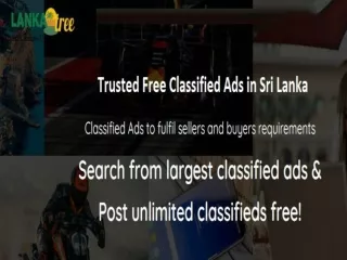 Trusted Free Classified Ads in Sri Lanka - www.lankatree.lk