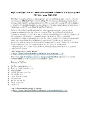 high throughput process development market