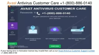 avast antivirus customer care 1 800 886 0140