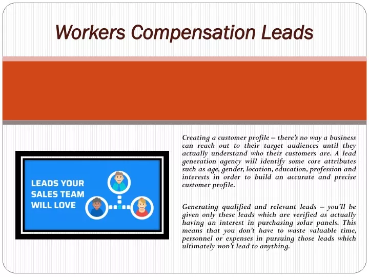 workers compensation leads