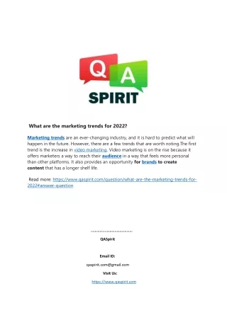 what are the marketing trends for 2022
