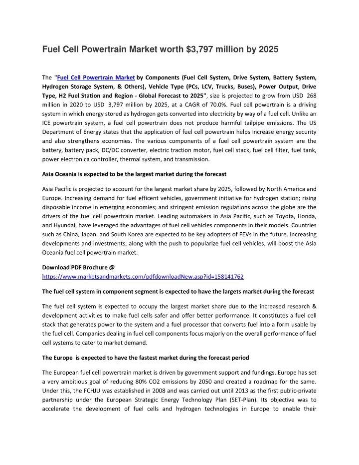 fuel cell powertrain market worth 3 797 million