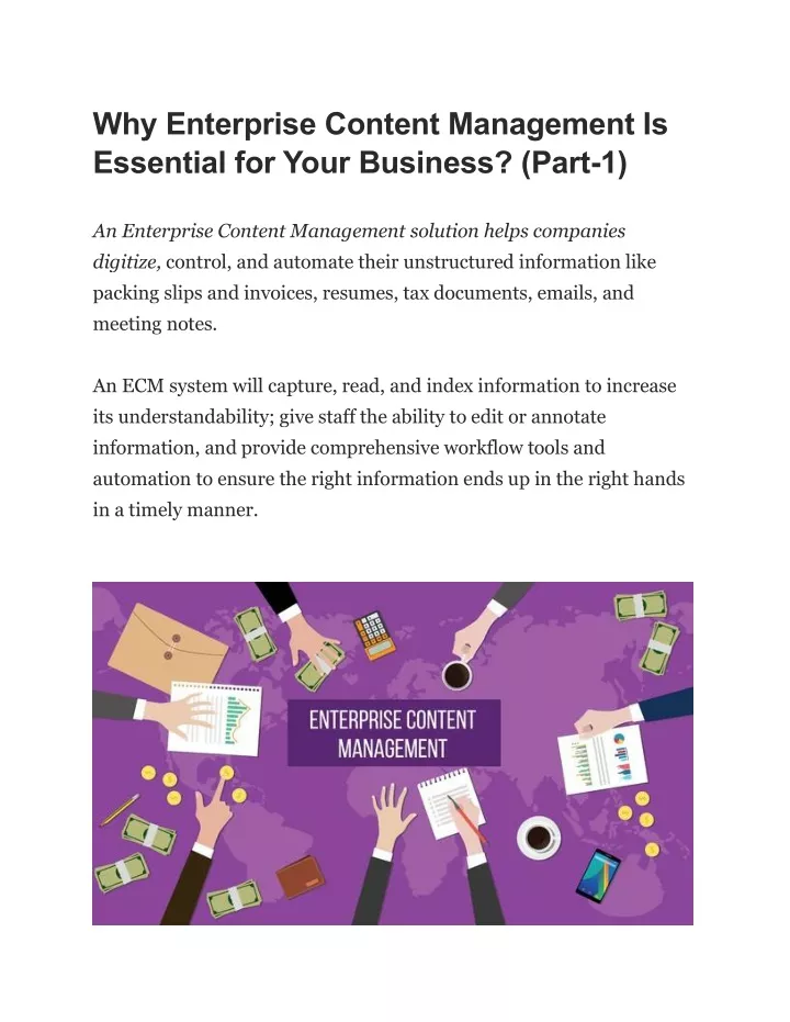 why enterprise content management is essential