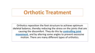 Best Orthotic Treatment Near Me