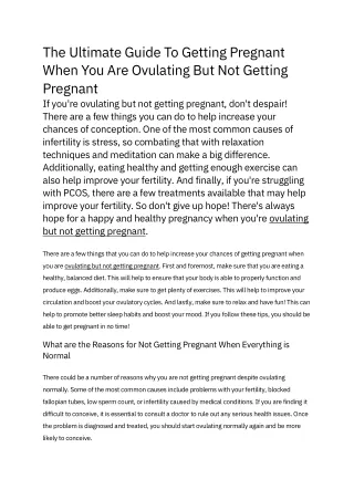 the ultimate guide to getting pregnant when
