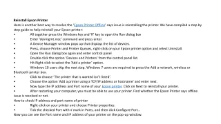 reinstall epson printer here is another best