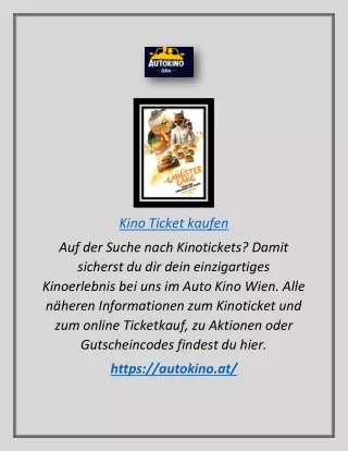 Kino Ticket kaufen | Autokino.at