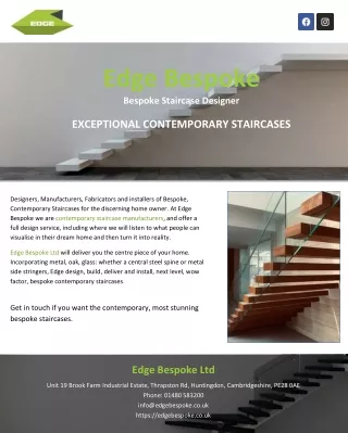 EXCEPTIONAL CONTEMPORARY STAIRCASES