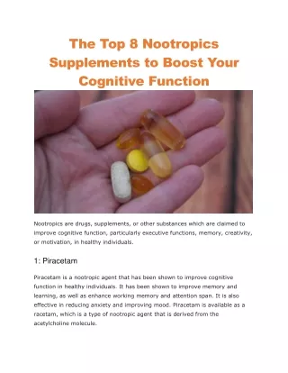 best nootropics supplement
