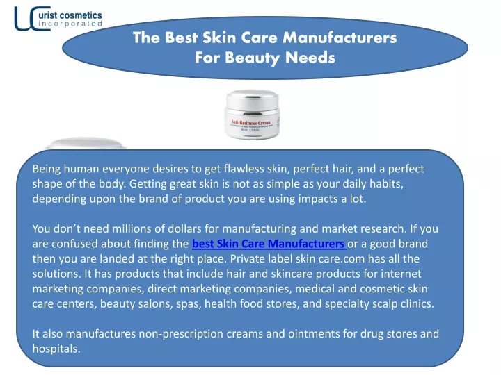 the best skin care manufacturers for beauty needs