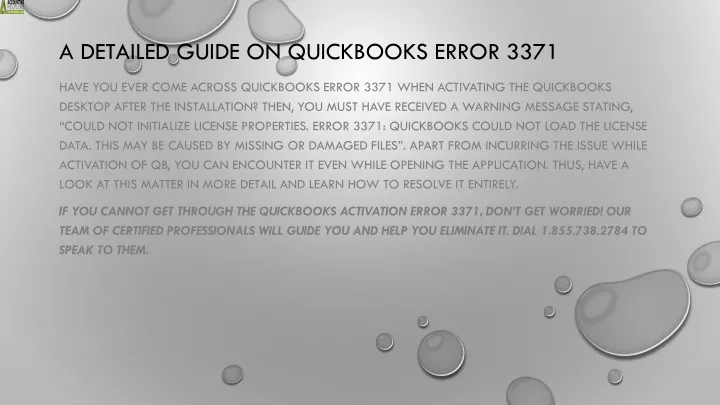 a detailed guide on quickbooks error 3371