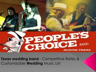 Texas wedding band - Competitive Rates & Customizable Wedding Music List