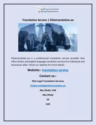 translation service elitetranslation ae