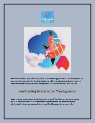 experience the best voip consulting service
