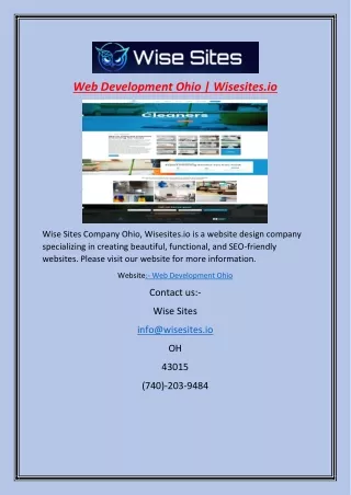 Web Development Ohio | Wisesites.io