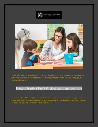 looking for edutest practice test then must visit