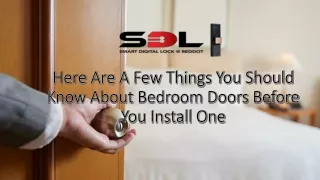 Here Are A Few Things You Should Know About Bedroom Doors Before You Install One