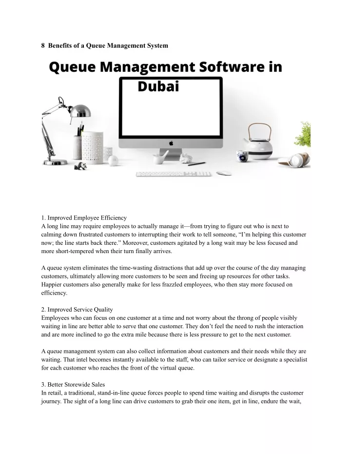 8 benefits of a queue management system