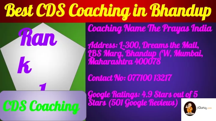 best cds coaching in bhandup