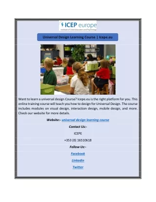 universal design learning course icepe eu
