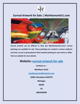 surreal artwork for sale markhamartist1 com