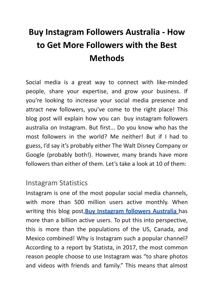 buy instagram followers australia how to get more
