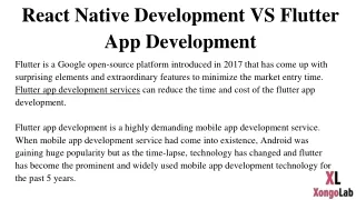 React Native Development VS Flutter App Development