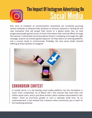 The Impact Of Instagram Advertising On Social Media