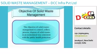 solid waste management dcc infra pvt ltd