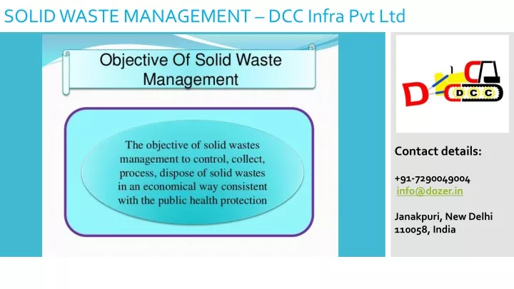 solid waste management dcc infra pvt ltd