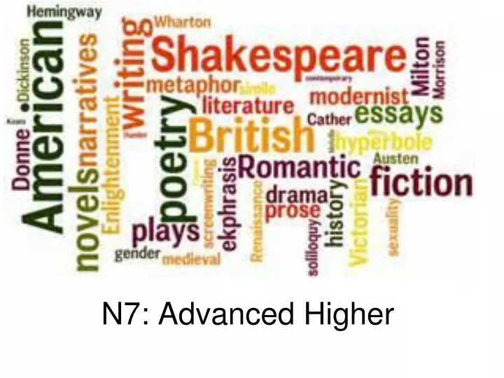 n7 advanced higher