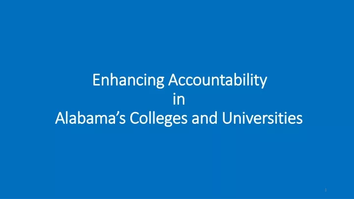 enhancing accountability in alabama s colleges