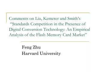 Feng Zhu Harvard University