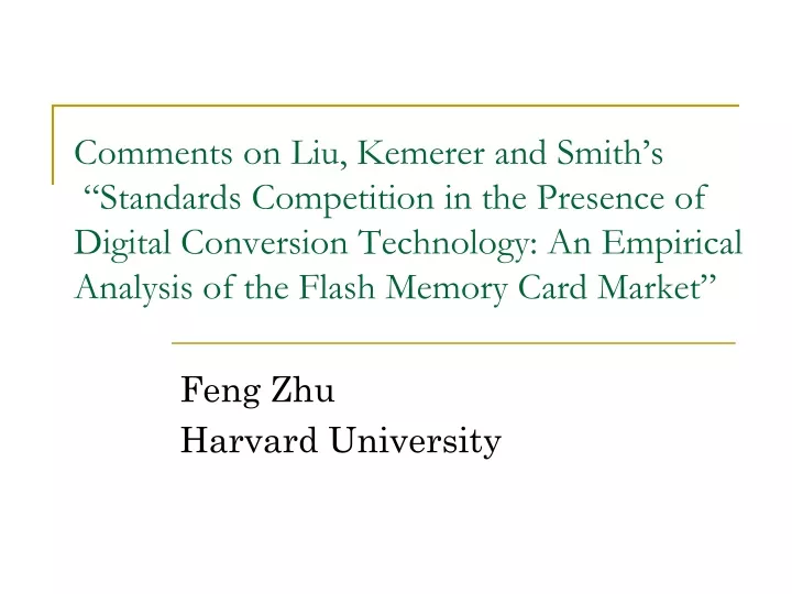 feng zhu harvard university