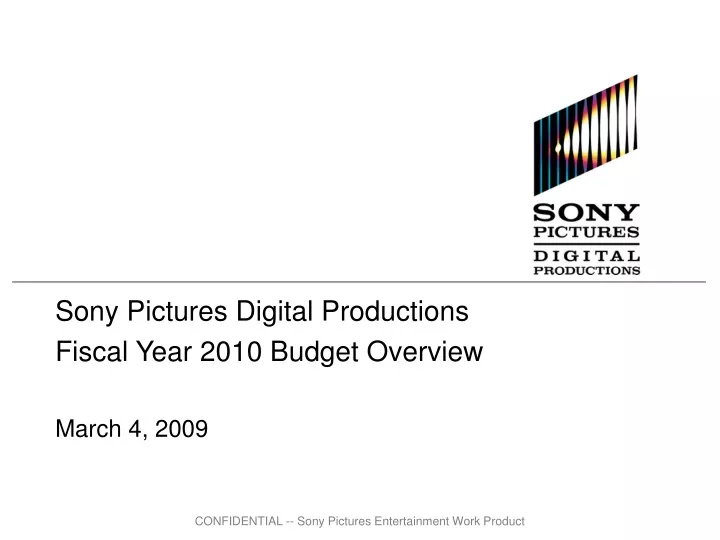 sony pictures digital productions fiscal year