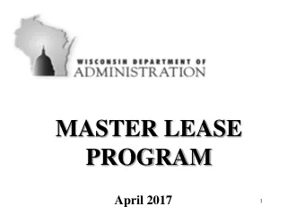 MASTER LEASE PROGRAM April 2017