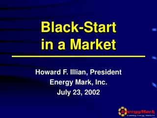Black-Start              in a Market