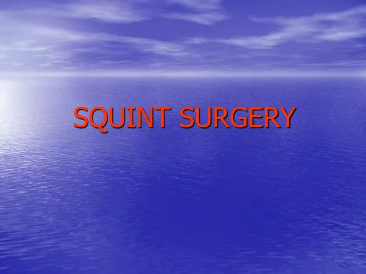 squint surgery