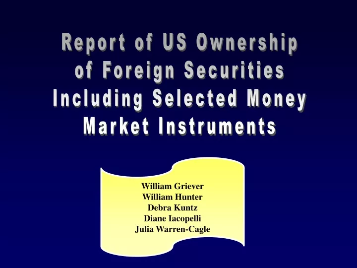 report of us ownership of foreign securities
