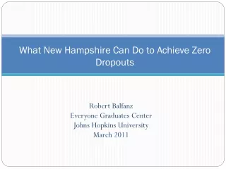 What New Hampshire Can Do to Achieve Zero Dropouts